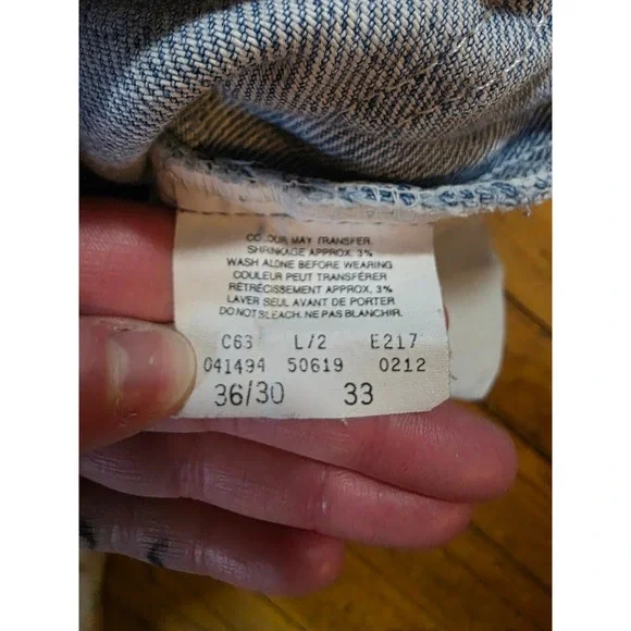 Vintage Levis 506 Orange Tab Jeans Light Wash Straight Leg Denim 36x30 - Picture 4 of 4